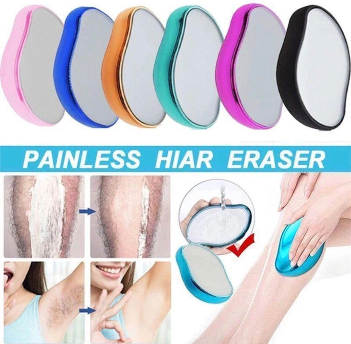 Magic Crystal Hair Eraser for Sensitive Skin, Multicolor ABS Plastic