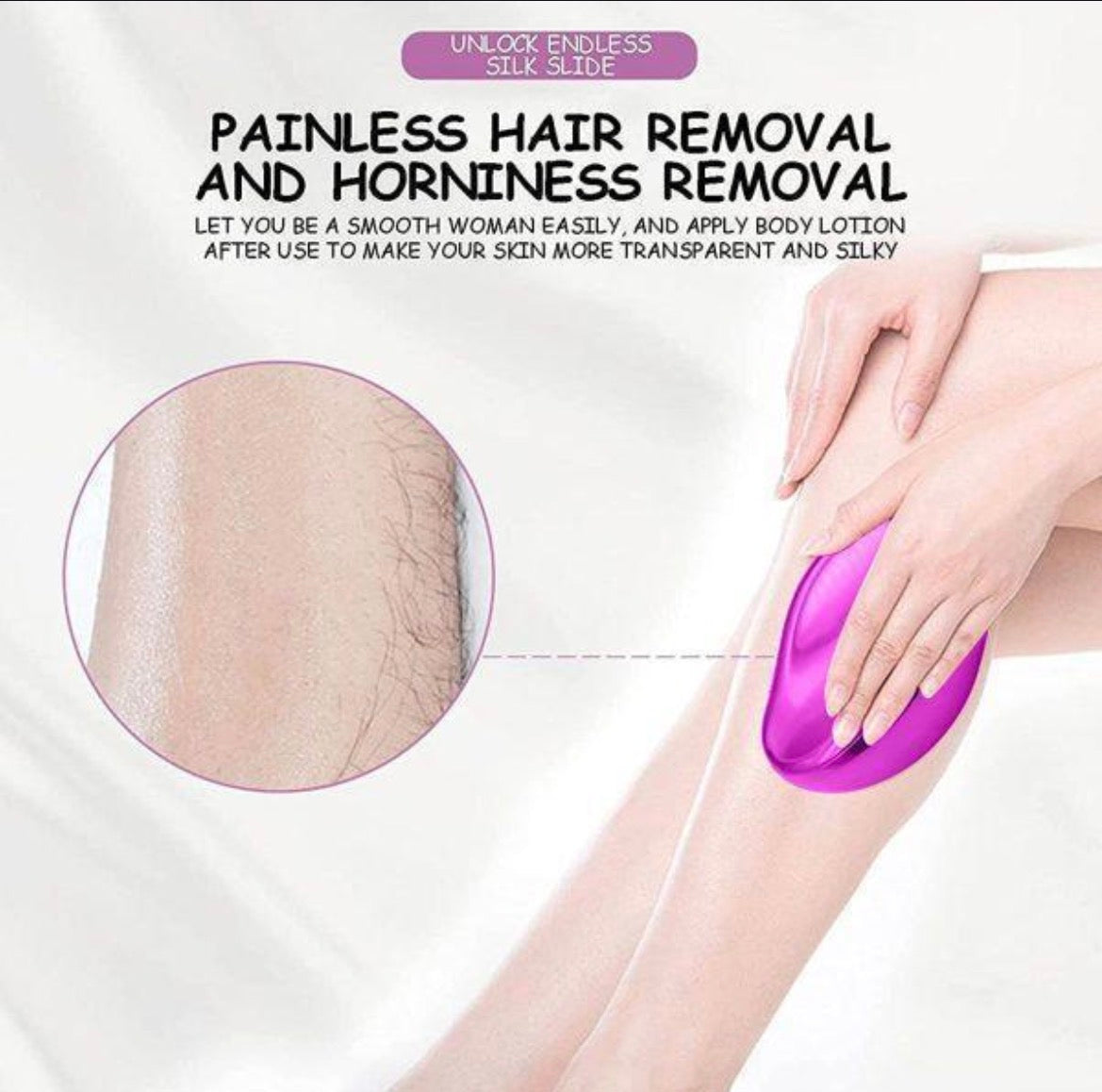 Magic Crystal Hair Eraser for Sensitive Skin, Multicolor ABS Plastic