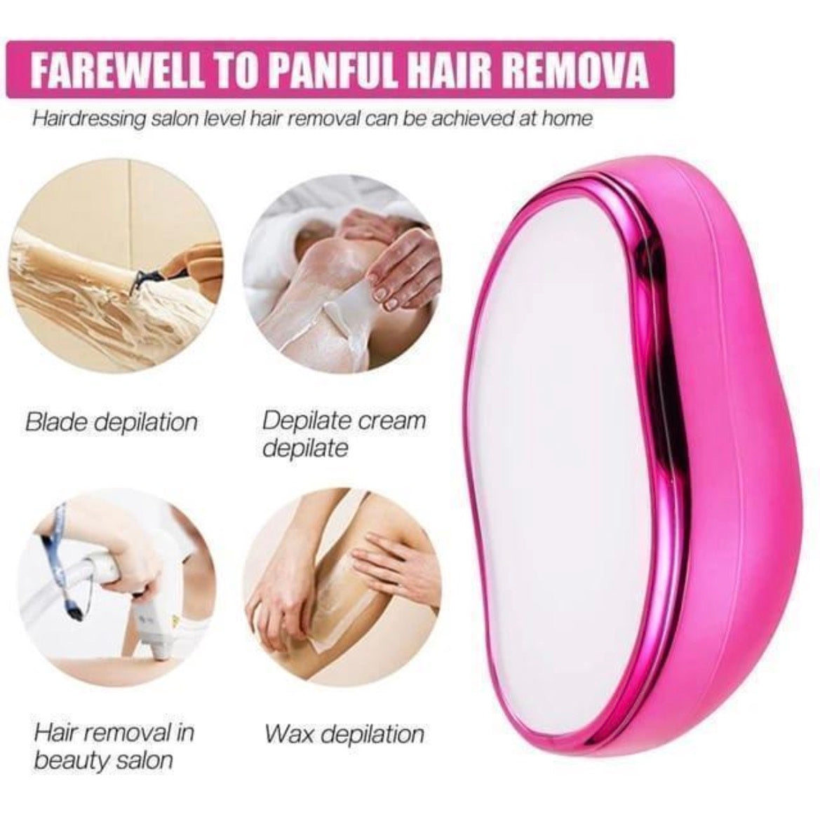 Magic Crystal Hair Eraser for Sensitive Skin, Multicolor ABS Plastic